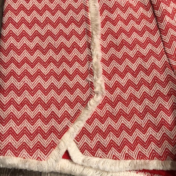 Moon River Chevron Fringe Red White Vintage Style Shorts Small NWOT - Picture 3 of 6